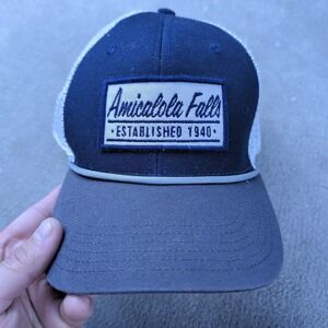Legacy Amicalola Falls Hat OS Mens Navy Blue Grey Snapback Trucker Mesh Cap‎